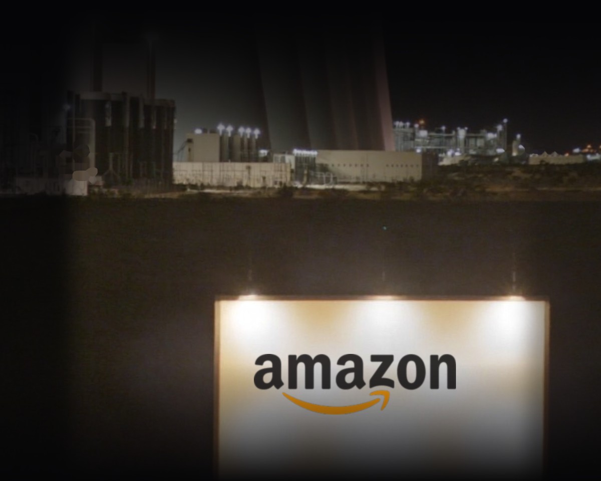 Illustration for the Amazon Texas gas plant permit story