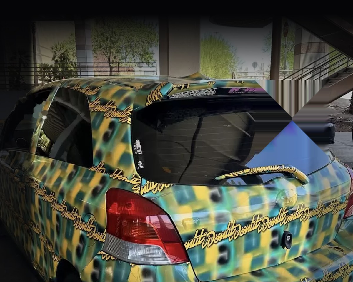 The wrapped Toyota Yaris from the noRecognition test
