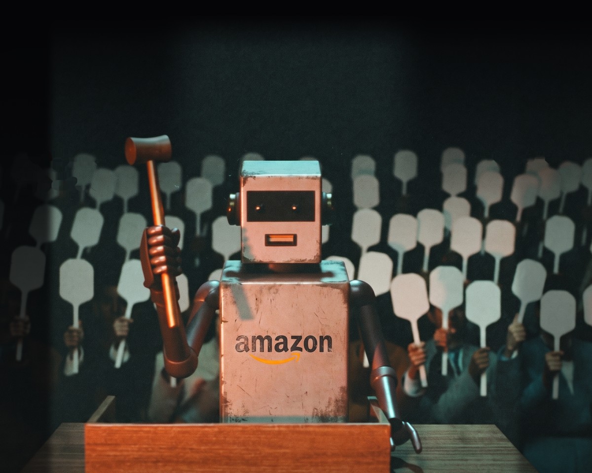 Illustration for the FTC lawsuit against Amazon's ad auctions
