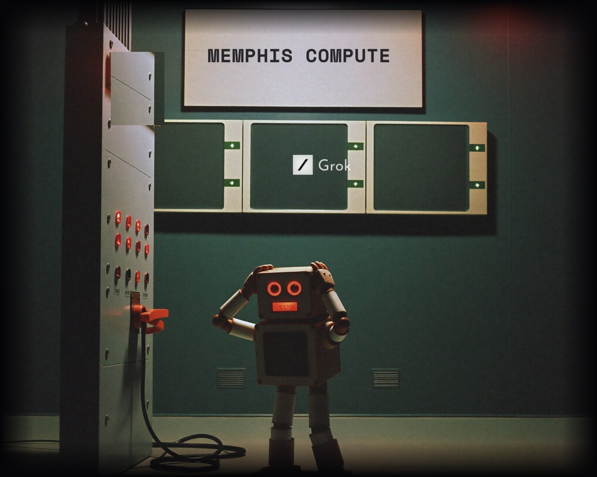Illustration for the Grok Memphis outage story