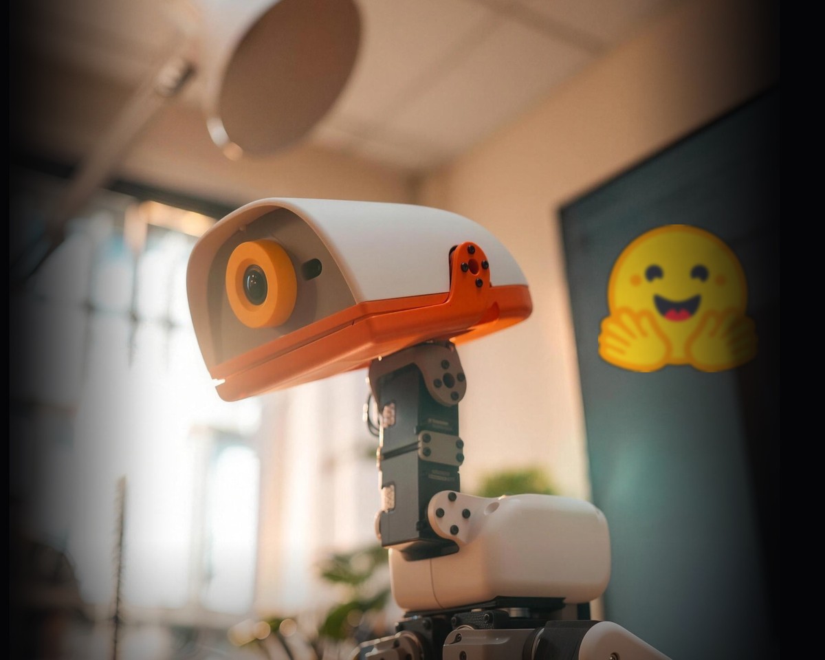 Photo of the Microduck robot for the Hugging Face story