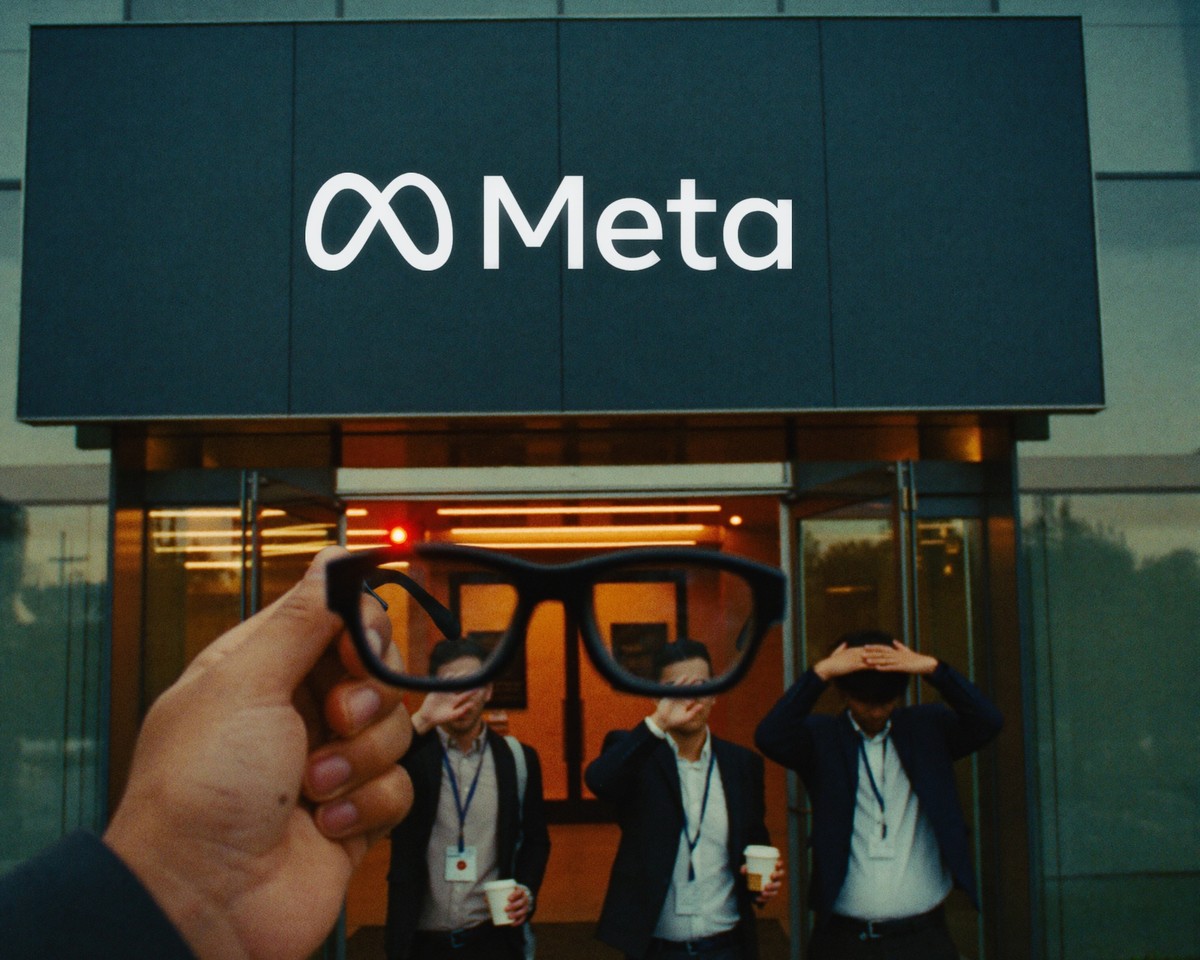 Illustration for the Meta glasses satire video story