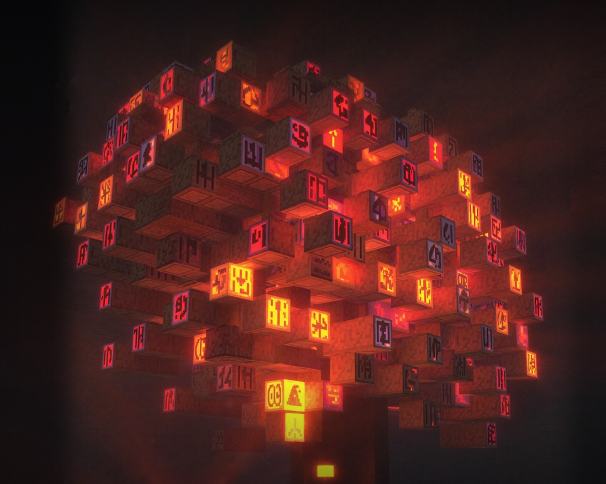 Illustration for the Minecraft command-block language model story