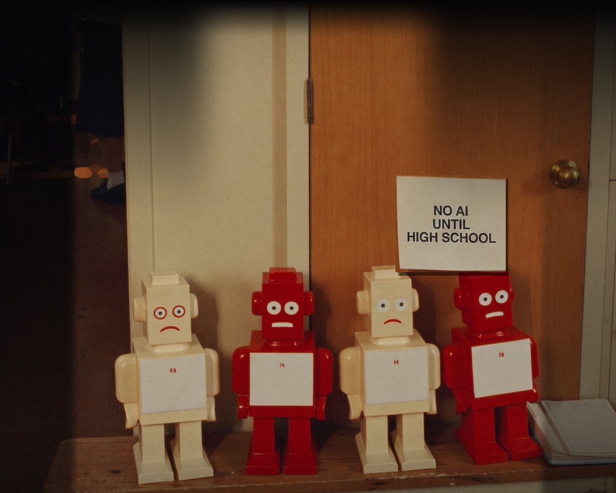 Illustration for the New York City school AI ban story