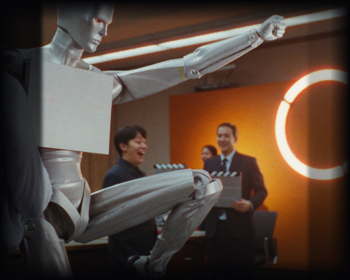 Illustration for the staged Indonesian robot demo story