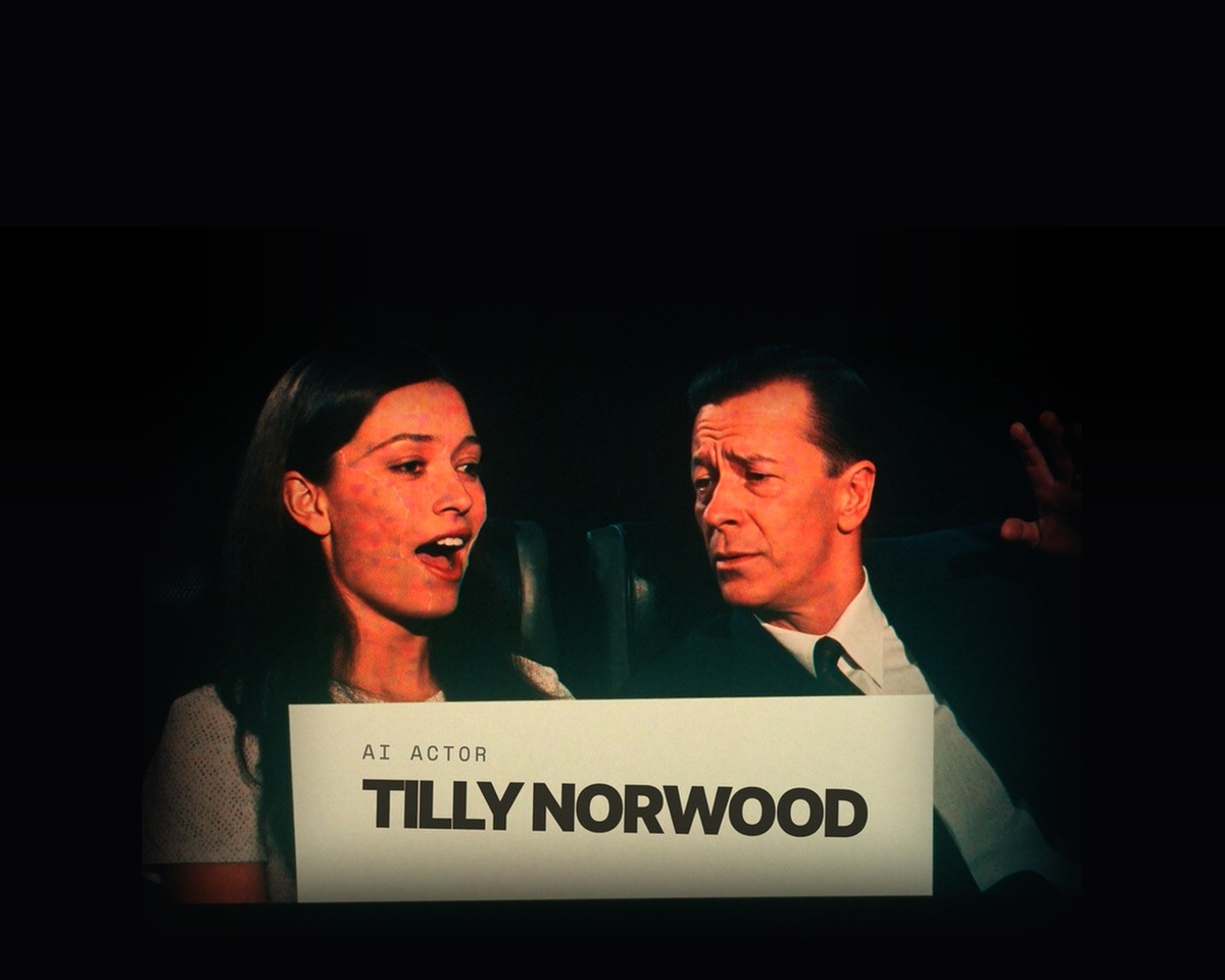 Illustration for the Tilly Norwood interview story